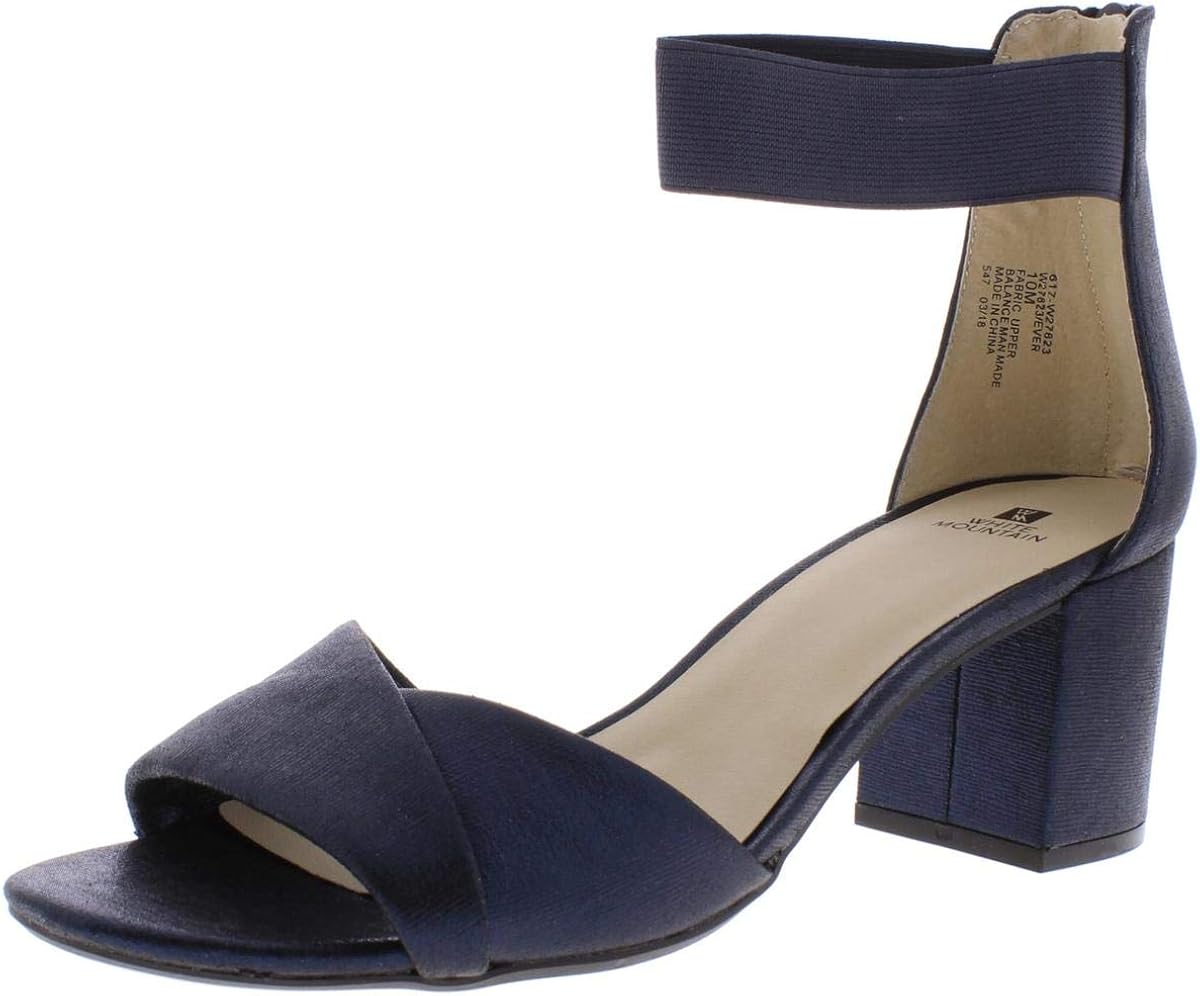 white mountain ankle strap sandals