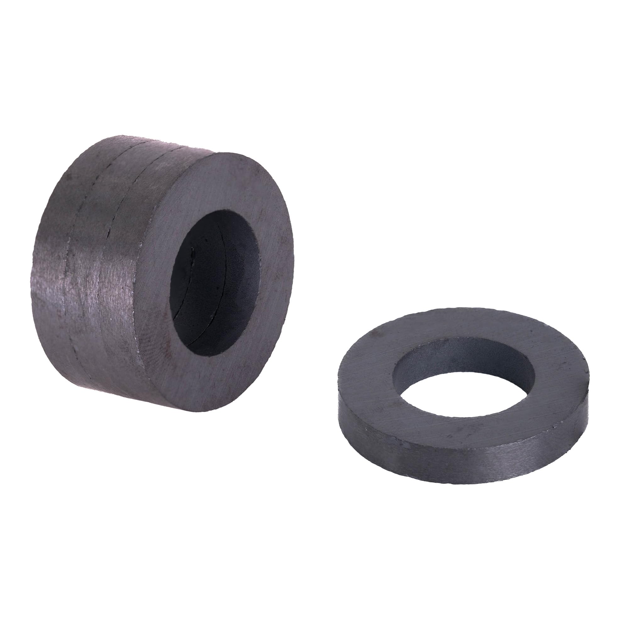 Y30BH Ferrite Ring Magnet for Arts, Crafts, Model Making, DIY and Hobbies - 32mm O.D. x 18mm I.D. x 5.5mm thick - 1kg Pull - Pack of 4