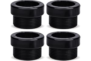 Ainiv 4PCS Pool Umbrella Stabilizer Adapter, Thread Pool Umbrella Stabilizer, Fits 1 3/4" Aquastar Pool Umbrella Inserts Only, Pool Umbrella Sleeve Stabilizer, Umbrella Pole Stabilizer (Black)