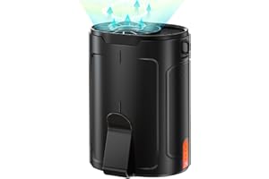 HEELKL 2025 AI Portable Fan Rechargeable, 4 Speeds 6600RPM Strong Airflow, Personal Waist Fan with up to 25H of Working Time, Hands-Free Hanging Neck Fan, Wearable Belt Fan for Camping, Outdoor, Jobsite