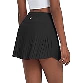 baleaf Women's Pleated Tennis Skirt Golf Skorts for Woman High Waisted Lightweight Athletic Shorts Pockets