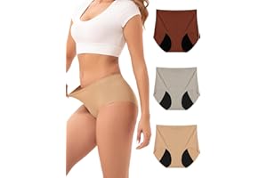 INNERSY Light Flow Period Underwear for Women Reusable Quick Dry Panties 3-Pack