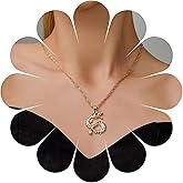 Sttiafay Punk Dragon Pendant Necklace Rhinestone Dragon Necklace Gold Dragon Choker Necklace Zodiac Dragon Chain Necklace Jewelry for Women