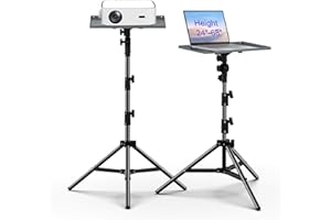 TOWOND Projector Tripod Mount, Portable Laptop Tripod Adjustable Height 24 to 68 Inch for DJ Equipment, Music Stand, Laptop Floor Stand, Outdoor, Office, Home,Stage, Studio