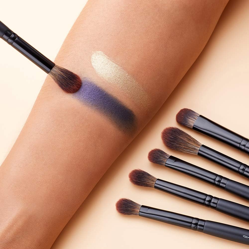Jessup Make Up Brushes Set Professional 16Pcs Black Precision Collection,Synthetic Hair,Highlight Concealer Eyeshadow Eye liner Blending Spoolie T272 - Image 4