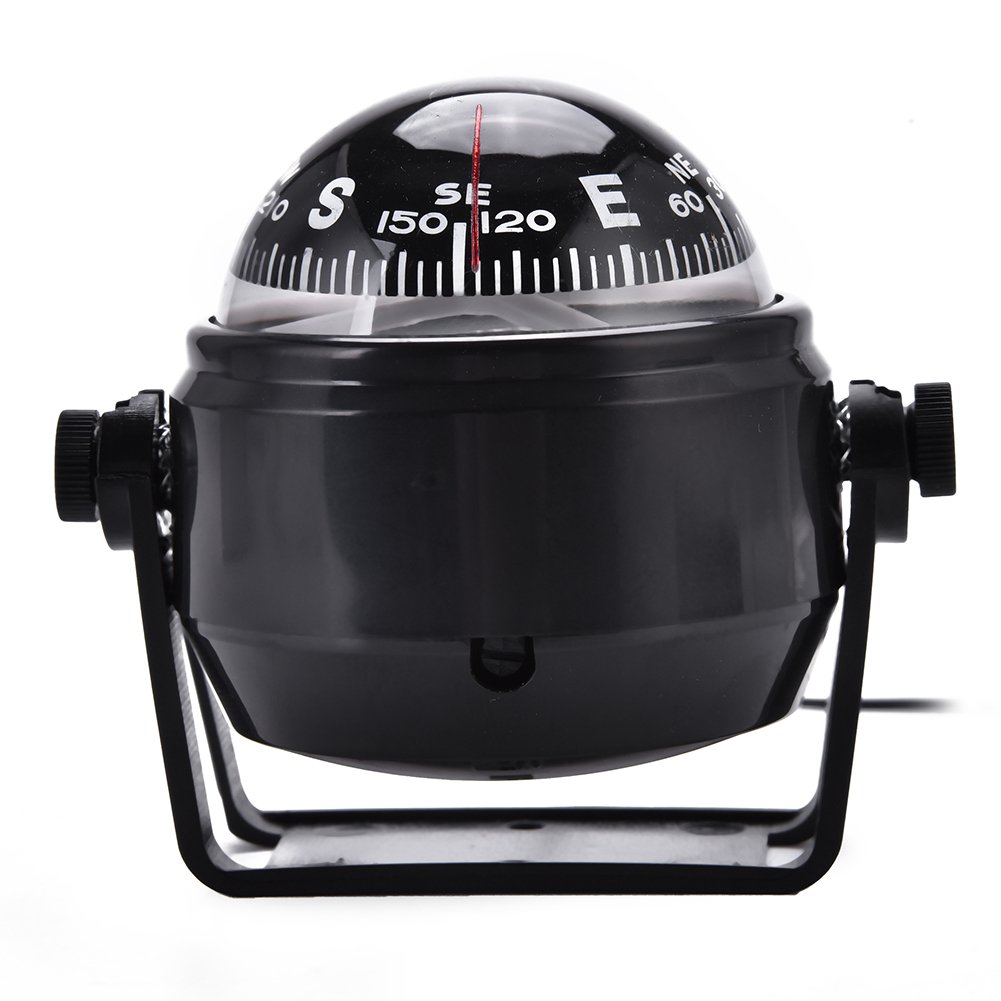 Boat Compass, Military Style Outdoor LED Navigation Tool for Car Dashboard and Boat Use