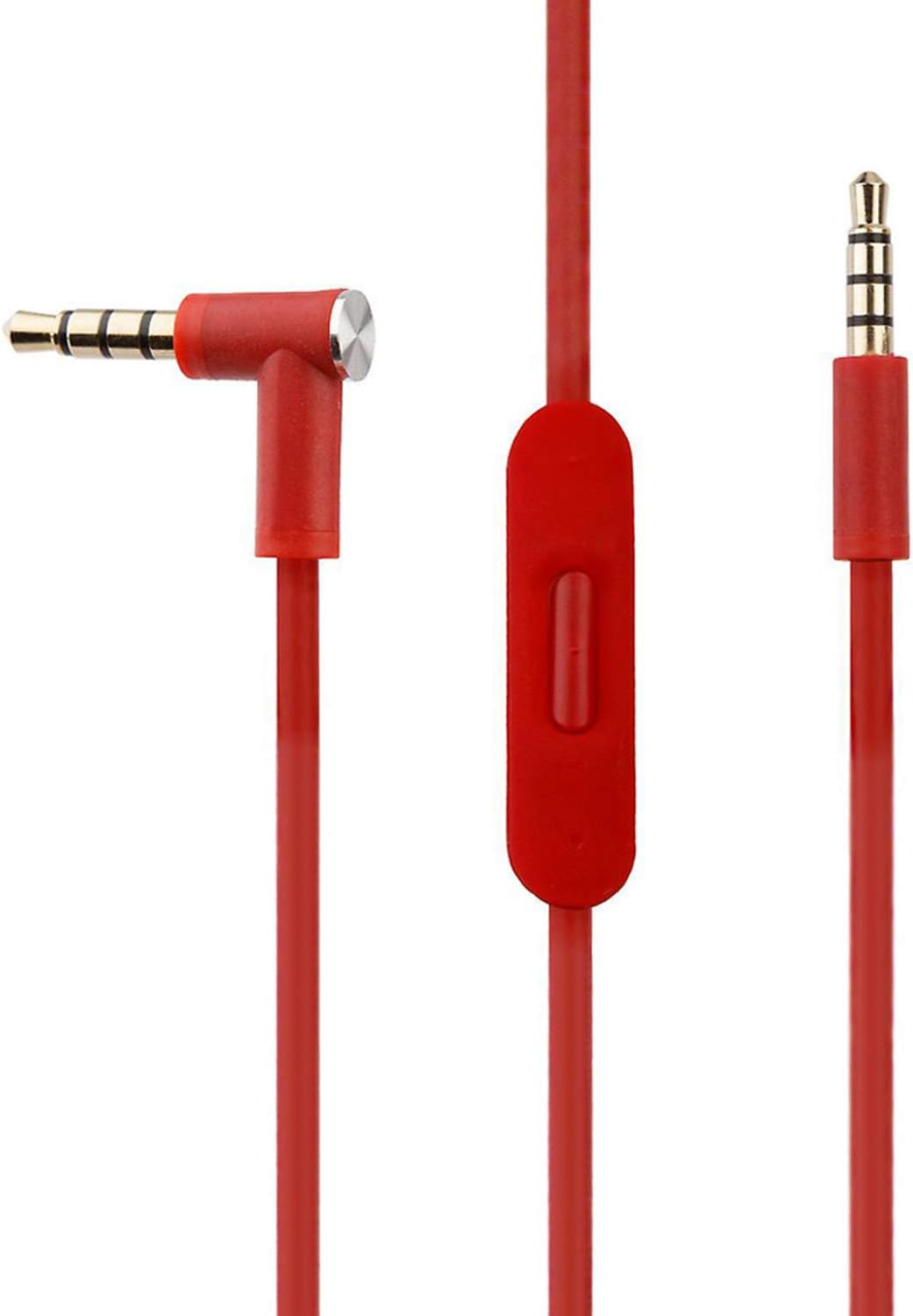 Replacement Audio Cable Cord Wire with in-line Microphone and Control Compatible with Solo, Studio, Pro, Detox, Wireless, Mixr, Executive Headphones(Red)