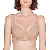 FallSweet Front Close Bra for Women Push Up Wirefree Bra Seamless No Dig Comfort Brassiere