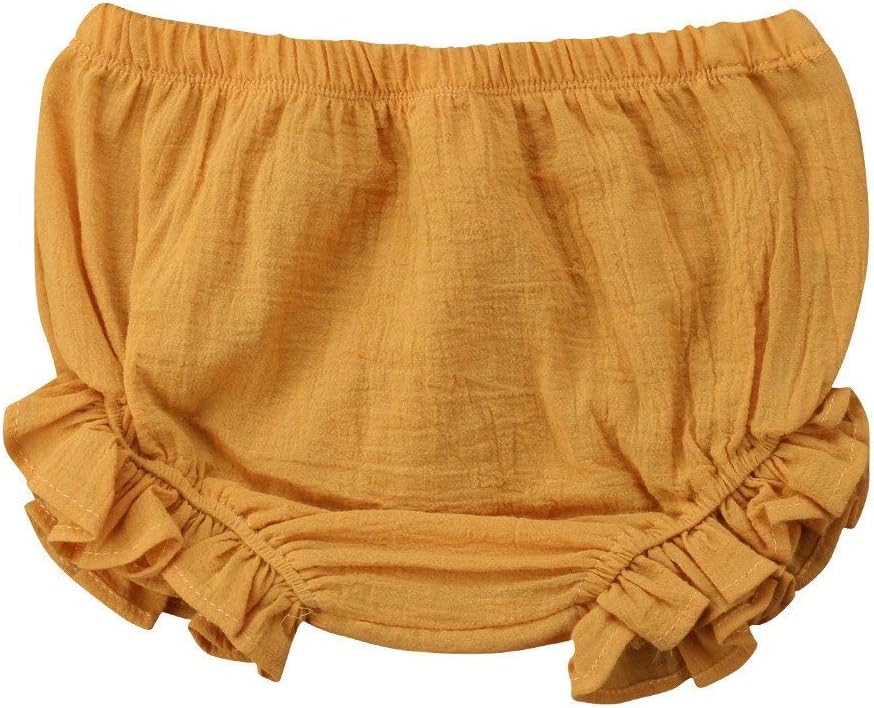Toddler Baby Infant Girl Ruffle Bloomers Shorts Underwear Panties Diaper Cover Cotton Bloomer Shorts 6 Colors