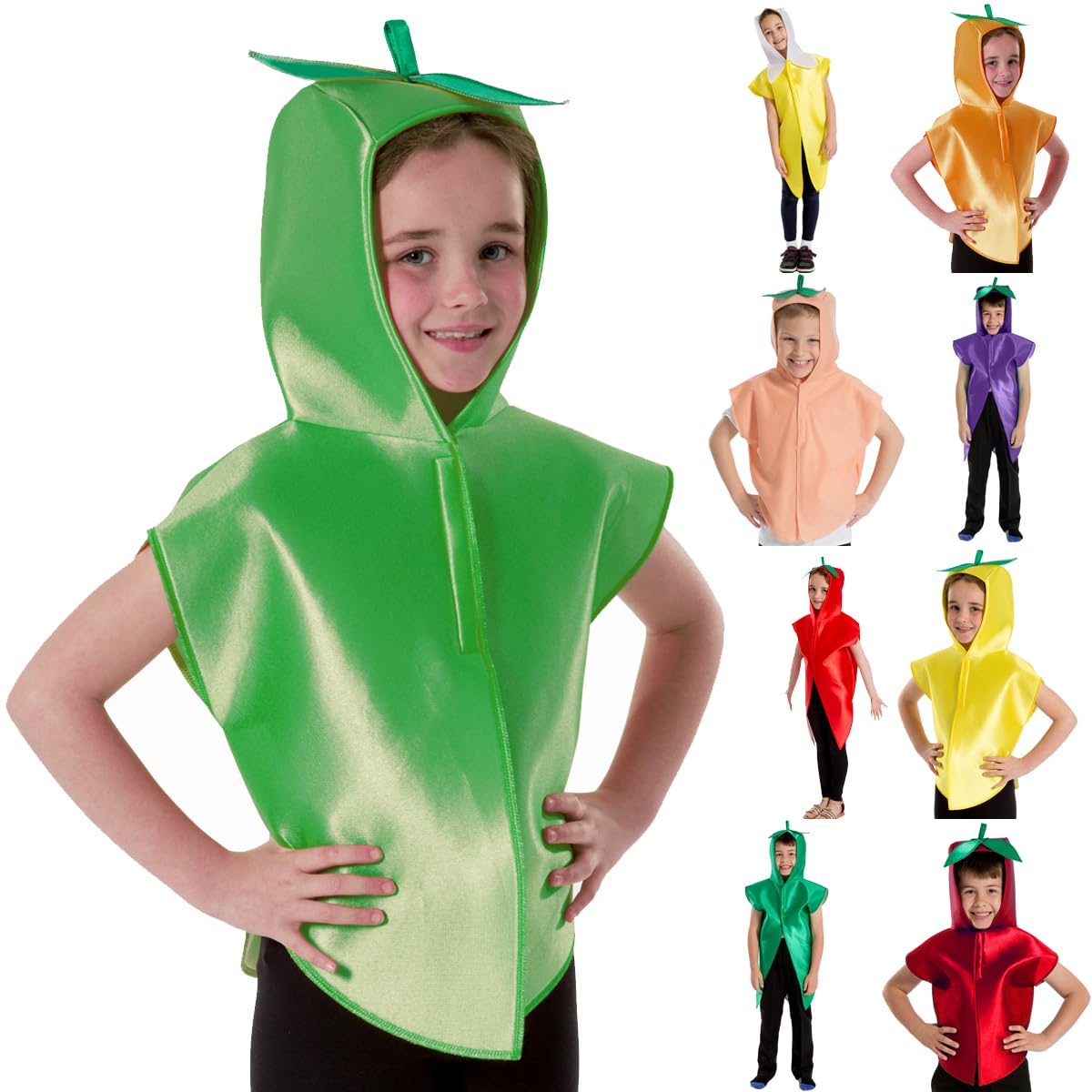 Charlie Crow Green Apple fruit Costume for kids 3-8 years.