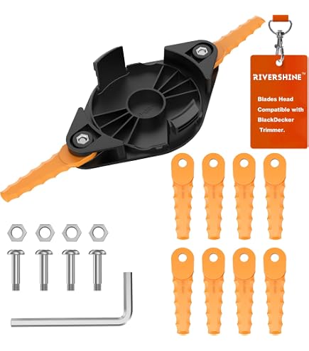 Rivershine AF-100 Trimmer-Kopf & Ersatzspulen | Kunststoffklingen Für Black+Decker GH900, GH600, LST522 – Schneller & Haltbarer Als Schnur