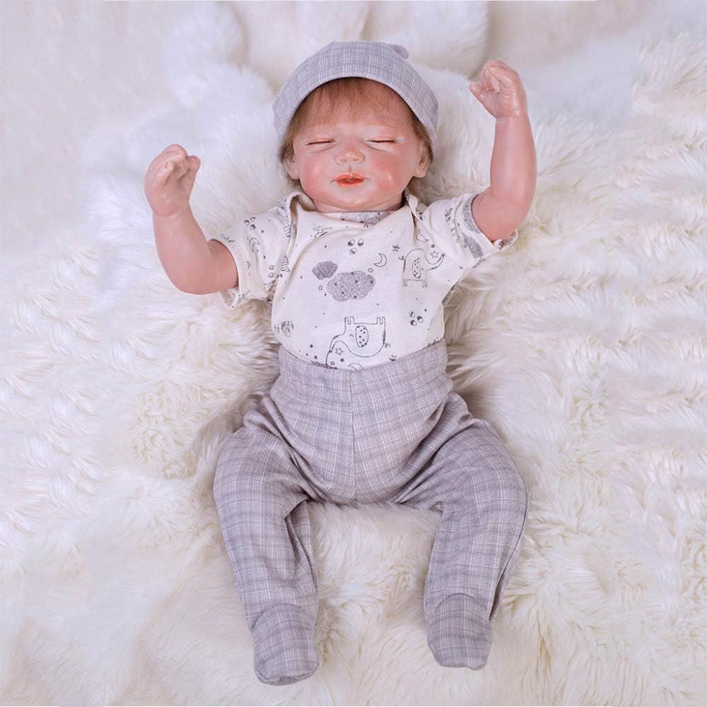 Prezzo YIHANGG Reborn Baby Doll per Ragazze Ragazzi Realistico Fatto A Mano Morbido Silicone Vinile Bambino Real Look Fatto A Mano Neonato Regali di Natale Giocattoli (Occhi Chiusi) Offerte