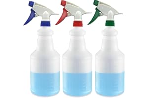 EZPRO USA 24 oz Empty Spray Bottles for Cleaning Solutions, Spray bottle 24oz, Professional Industrial Commercial with Measur