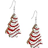 Vavhoo Christmas Earrings Holiday Tree Cat Gingerbread Man Drop Dangle Earring for Women Party Jewelry Festival Decoration