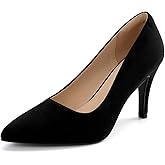 BUEUPU Women's Closed Toe Heels Dress Pointed Toe Pump Shoes