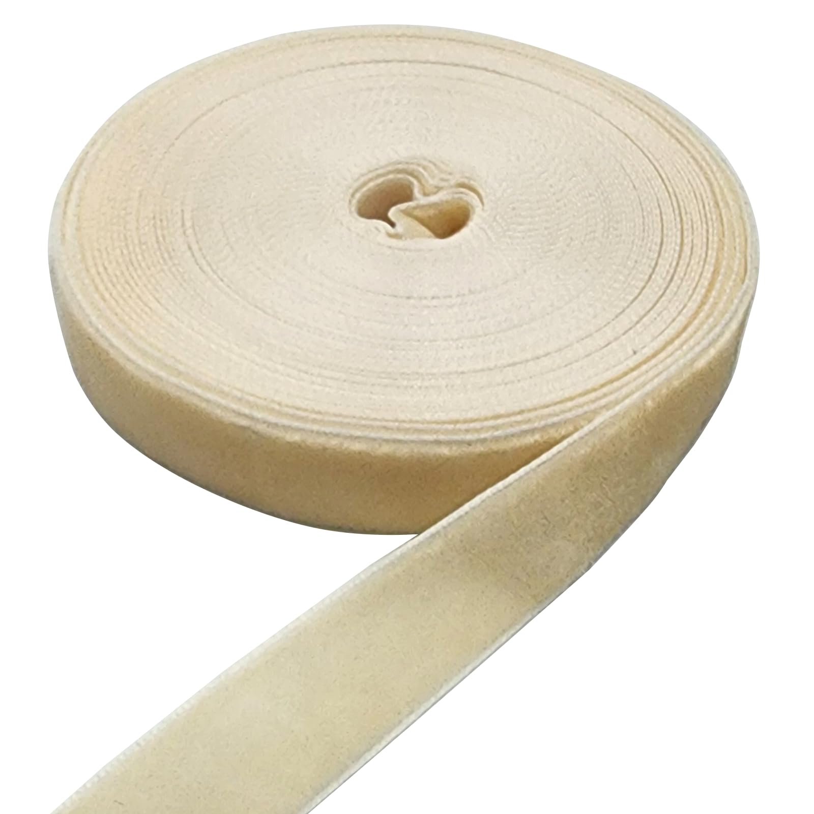 10 Yards Velvet Gift Ribbon Spool, Beige, 5/8''