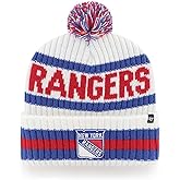 47 NHL Unisex-Adult Team Color Officially Licensed Primary Logo Bering Sport Knit Cuffed Pom Beanie Cold Weather Hat