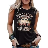Sunshine & Whiskey Women's Tank Top – Casual Sleeveless Letter Print Summer T-Shirt - View #5