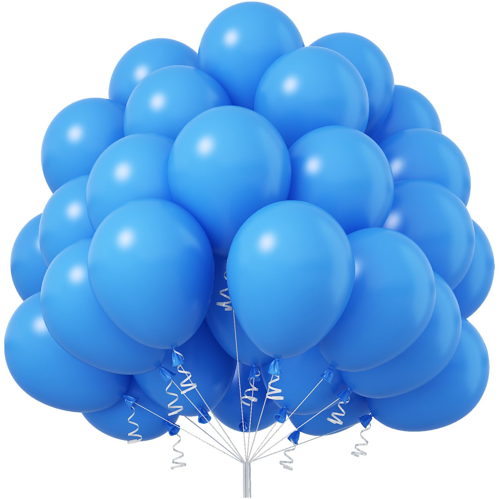 Jobkoo Blue Balloons 12 Inch, 50Pcs Sky Blue Balloon Light Blue Latex Balloons Matte Baby Pastel Blue Helium Party Balloons for Birthday Wedding Baby Shower Gender Reveal Graduation Party Decorations