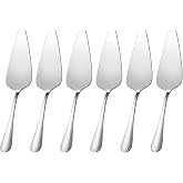 tiokin Cake Pie Servers Set,Stainless Steel Pizza Cake Slicer Server,Cake Cutter with Serrated Edges for Kitchens Restaurants Brithday Parties Set of 6