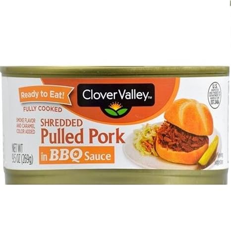 Clover Valley shredded pulled pork in bbq sauce, smoke (047117097158)