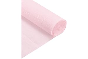 MECCANIXITY 2 Pcs Crepe Paper Roll 6.9ft Long 20 Inch Wide for Wedding Ceremony Various Large Festivals Decoration, Light Pin