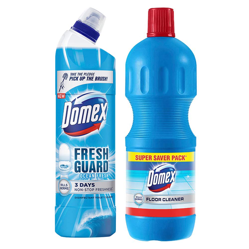 Domex Disinfectant Toilet Cleaner, Ocean Fresh 750 ml and Floor
