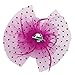 Fascinators Sinamay Hats for Women for Tea Party Kentucky Derby Wedding Cocktail Mesh Feathers Hair Clip Fuschia