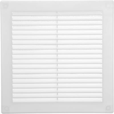 Vent Systems White 200x200 mm Soffit Vent Cover with Insect Screen Flat Square