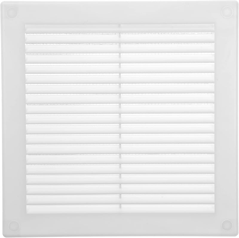 Vent Systems White 200x200 mm Soffit Vent Cover with Insect Screen Flat Square