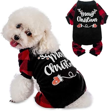 christmas puppy pajamas