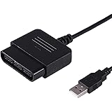 HDE 2 Controller Adapter Playstation 2 to USB for Sony Playstation 3 and PC Converter Cable for Use with DualShock 2 PS2 Wire