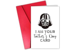 CSMOSJgreetings Darth Vader Father’s Day Card, Star Wars Father’s Day Card from Son for Father Men, I’m Your Father’s Day Card