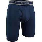 2UNDR Men's Sport Shift 9" Long Leg Underwear (Azul, Medium)