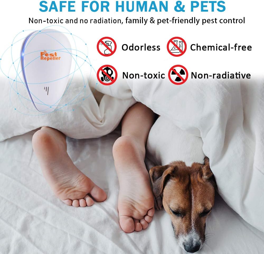 Palmandpond Ultrasonic Pest Repeller, 2021 Upgrade Electronic Plug-in Pest Control Pest Repellent 6 Pack for Rodents, Ants, Cockroaches, Bed Bugs, Mosquitos, Flies, Spiders : Garden & Outdoor