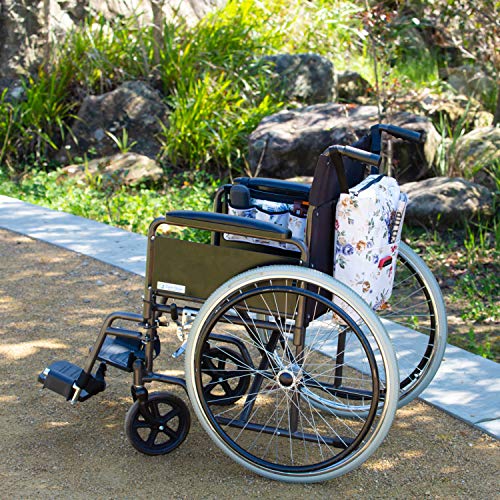 Two Bags Wheelchair Accessories by Astrata - Backpack Storage and Armrest Side Organizer - Lightweight Wheelchair Rollator Walker Bag - Organizers and Storage Travel Items - Handicap Accessories