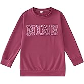 IZYJOY Birthday Girl Sweatshirt 2nd 3rd 4th 5th 6th 7th 8th 9th Birthday Shirt Kid Toddler 2-9Y B-Day Party Pullover Fall Top