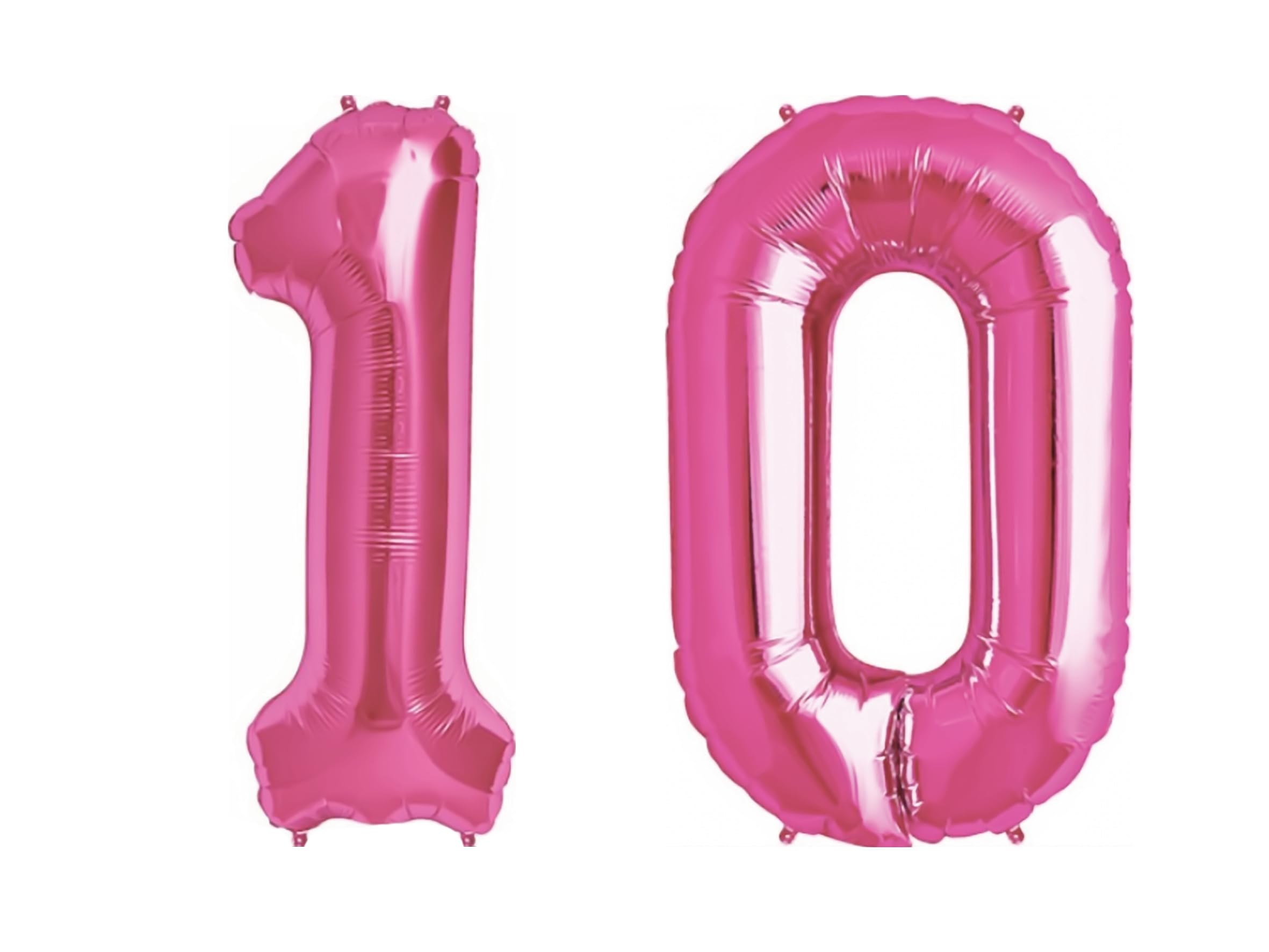 Pink Number 10 - Large Helium Foil Balloon - Birthday Party Wedding Anniversary Decoration - 101cm