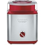 Cuisinart ICE-30R Pure Indulgence Frozen Yogurt Sorbet & Ice Cream Maker, 2 quart, Brushed Metal/Red