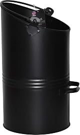 Sterling Ventures Galvanised Black Metal Fireplace Coal Scuttle Bucket Hod view 2