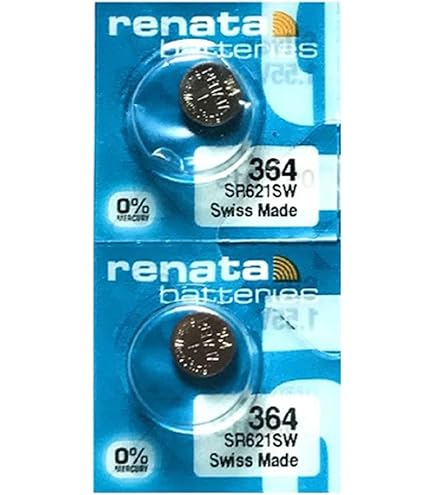 Renata Uhrenbatterie SP 364 – Passend Für SR621SW, SR60, AG1, LR621 (1,55 V, 6,8 Mm Durchmesser)