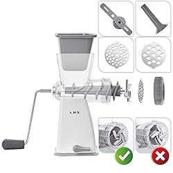 LHS Manual Meat Grinder with Stainless Steel Blades