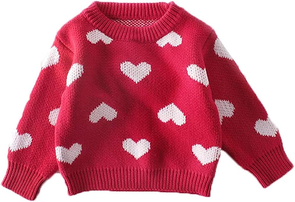 Neugeborenes Baby Mädchen Pullover Rot Pullover Knit Sweatshirt Casual