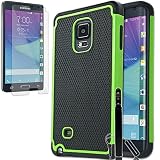 Samsung Galaxy Note Edge, COVRWARE 3 in 1 Bundle - Armor Defender Series Protective Case [Free HD Film & Aluminum Sensitive Cap Stylus Pen] - Green