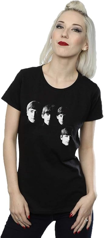 The Beatles Mujer Four Heads Camiseta