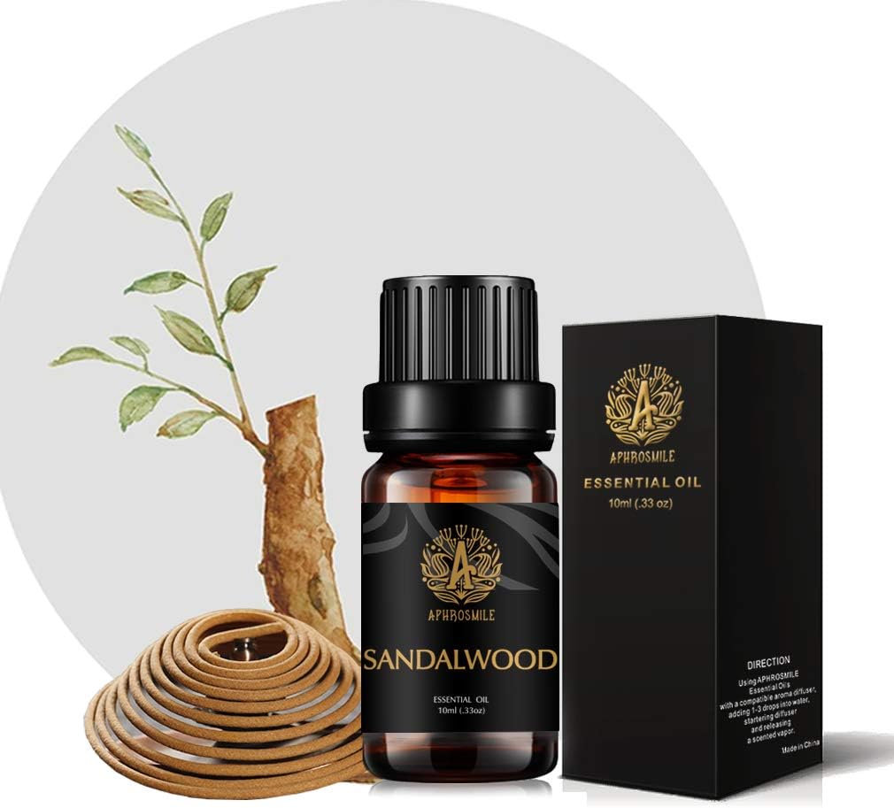 Aromatherapy Essential Oils Sandalwood, 100% Pure & Therapeutic Grade Sandalwood Essential Oils Scent for Diffuser Humidifier