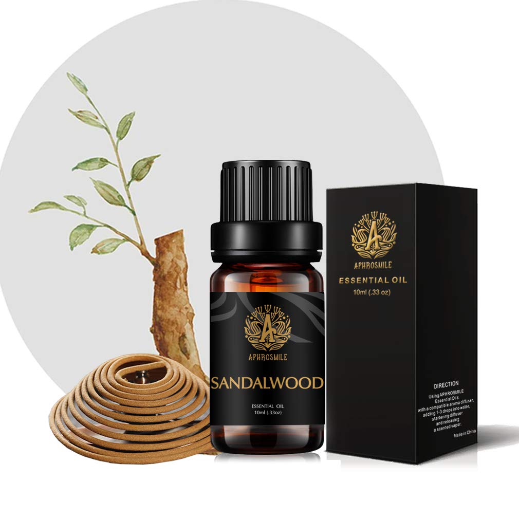 Aromatherapy Essential Oils Sandalwood, 100% Pure & Therapeutic Grade Sandalwood Essential Oils Scent for Diffuser, Humidifier, Massage, Sandalwood Aromatherapy Essential Oils Fragrance Oils