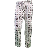 I Love NY Lounge Pants Pajama Bottoms New York Sleepwear (White, Large)
