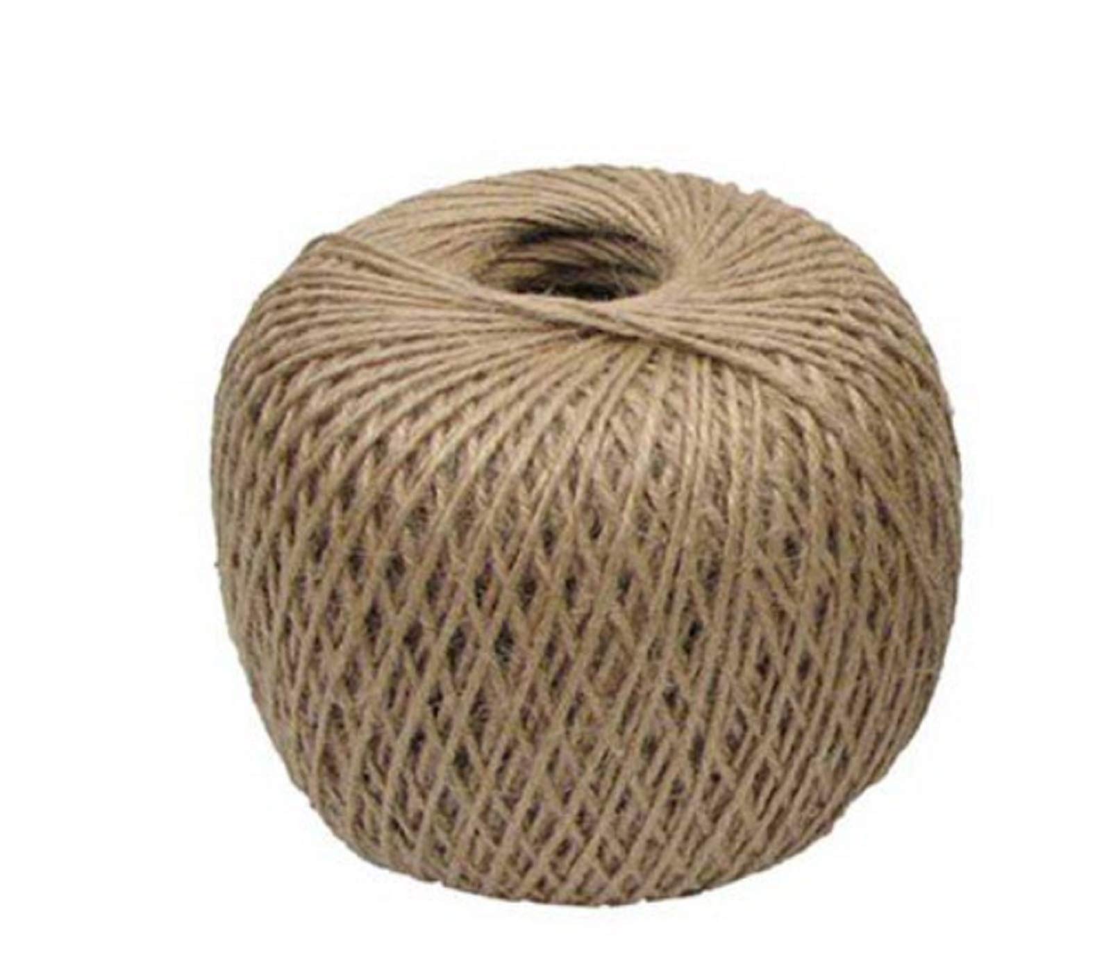 60m of Jute Twine, Natural Hessian Burlap String 3 PLY