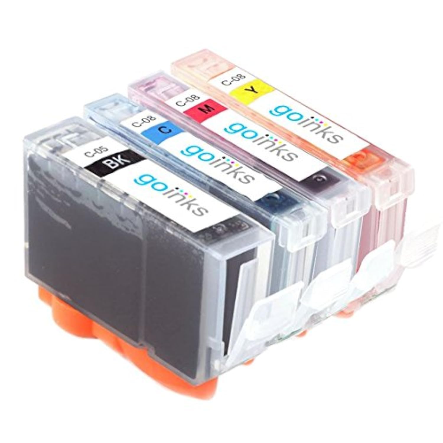 Go Inks 1 Set of 4 Ink Cartridges to replace Canon PGI-5 and CLI-8 Compatible/non-OEM for PIXMA Printers (4 Pack), Black, Cyan, Magenta, Yellow,. High Capacity